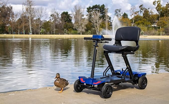 Rubicon FX70 Automatic Foldable Mobility Scooter for Adults, One Click Fold and Unfold, with Longest Range, Heavy-Duty, 4 Wheel Scooter with Lithium Battery. (Model11)