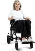 Foldable Electric Wheelchair for Adults with Dual 250W Motors,12 Miles Travel Range & All-Terrain Tires,33Lbs Ultra Lightweight Power Wheelchair Airline Approved for Seniors Support 220Lbs (Black)