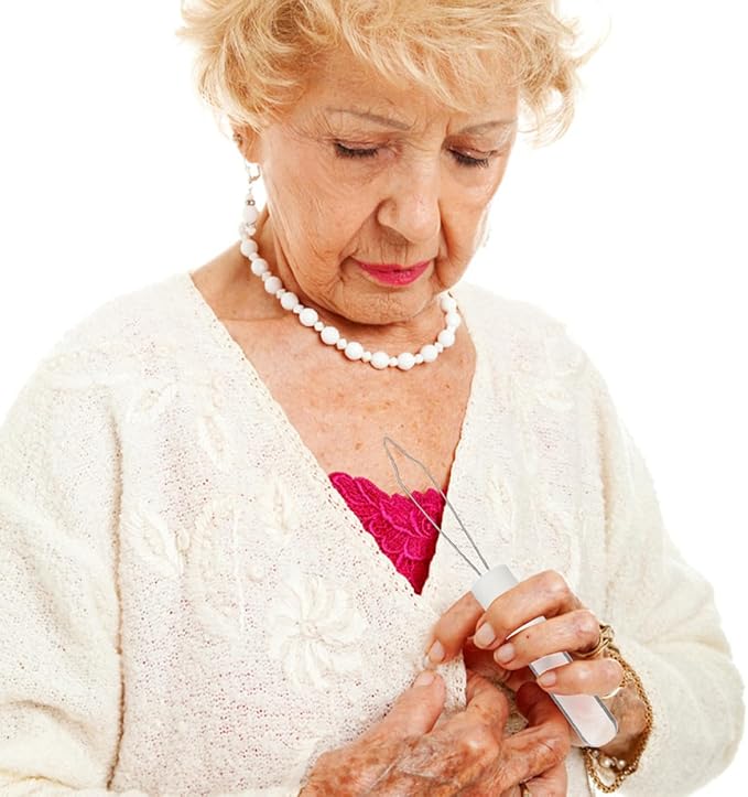 2pcs Button Hook and Zipper Pulling Tool Set, Convenient One-Handed Button Assist Device for Coat Fastening and Zipper Pulling, Portable Dressing Aid for Elderly and Disabled Users