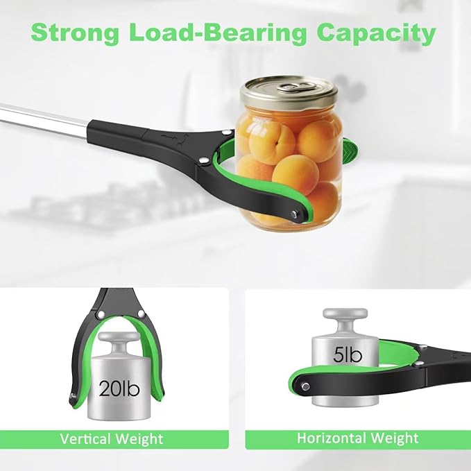 3 PCS 19/32/43'' Foldable Lightweight Pickup Stick, Heavy Duty Strong Grip Magnetic Tip Trash Picker, Rotating Claw Reacher Grabber Tools for Gravida Elderly Wheelchair Handicap Reaching Mobility Aids