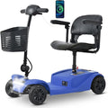 Mobility Scooter for Adults&Seniors - Electric Powered Wheelchair Device - 400 lb Capacity Compact Heavy Duty Mobile for Travel, Adults, Elderly - Long Range Power Extended Battery -Blue