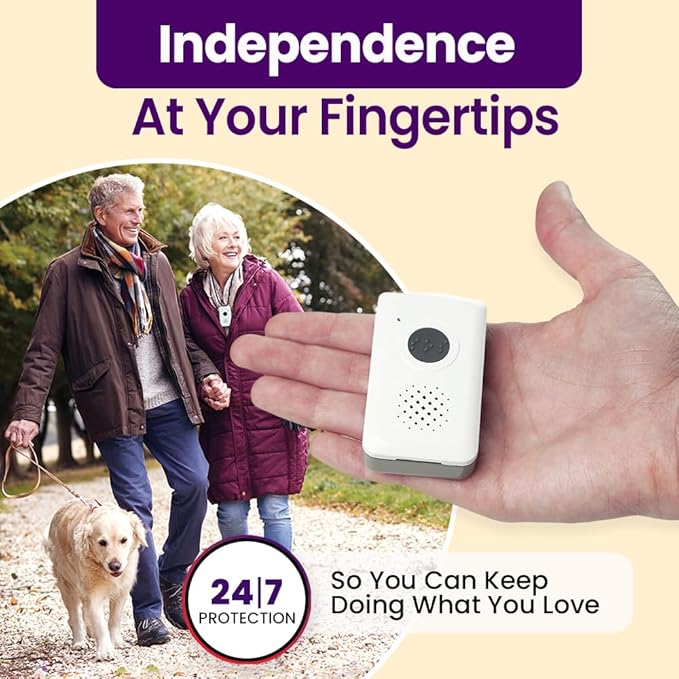 Medical Guardian MGMobile Medical Alert Device Emergency Call Button GPS 24/7 Monitoring for Seniors White