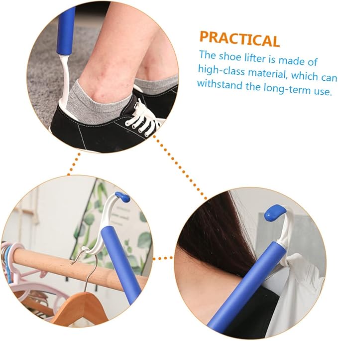 SOESFOUFU 2pcs Professional Dressing Aid Kit Shoehorn Pole for Seniors Disabled Elderly