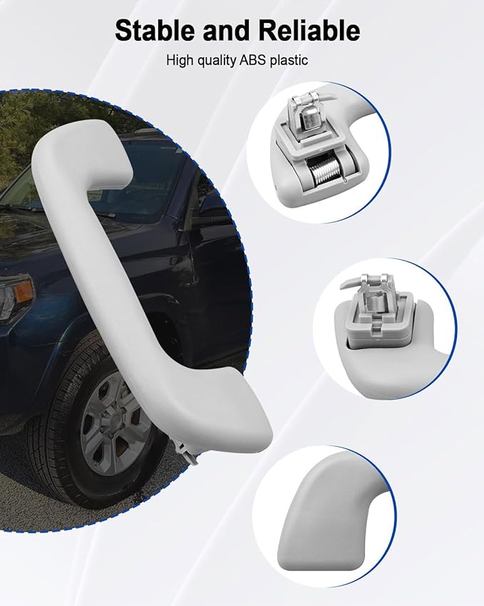 4 Pcs 74610-52030 Front Rear Inner Roof Pull Handle Fit for Toyota Corolla 4Runner Yaris Prius RAV4 Vios 2003-2021 Replace 74610-52020, Driver Passenger Side Auto Interior Grab Rail Handle Grey