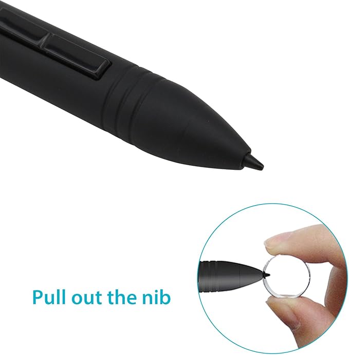 Huion P80 Rechargeable Digital Pen Stylus for Graphics Drawing Tablet Huion New 1060PLUS, WH1409(2048), H610PRO, W58, DWH69, 680TF, Gaomon 1060PRO, M106K, WH850