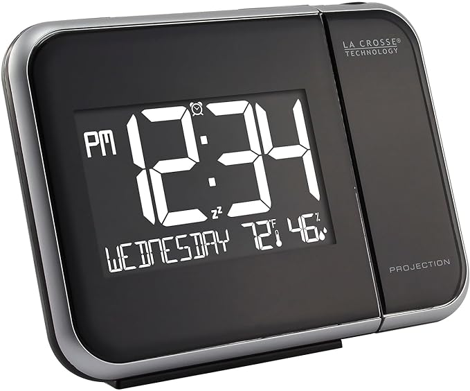 La Crosse Technology 616-1412 Projection Alarm Clock with Indoor Temperature (Pack of 6)
