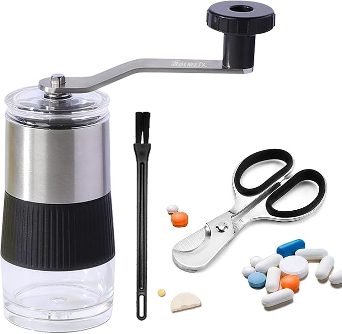 Pill Crusher and Splitter Grinder for Feeding Tube Pets and Kids
