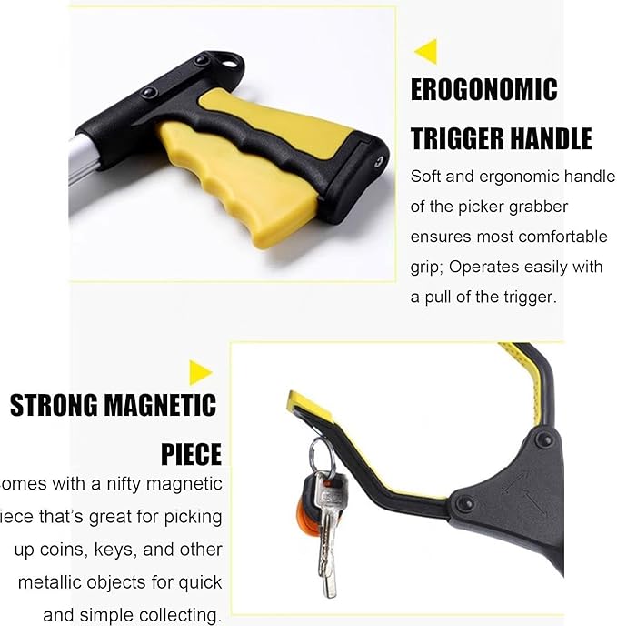32 Inch Grabber Reache for Elderly - Mobility Aid Reaching Assist Tool - Long Reacher Grabber Pickup Tool - Heavy Duty Grabber Reacher Tool,Blue