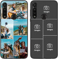 Customized Photo Case for Motorola Moto G Power 2020 6.4 inch, Personalized Collage Design Phone Cover, Custom Picture Black Silicone Soft Slim Rubber Case, Gift for Couple Lover Bestie
