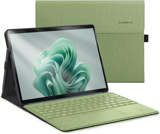 Omnpak Microsoft Surface Pro 11/10/9 Case, Lightweight Protective, Multiple Angle, Stylus Holder, Designed for Surface 11th Edition AI 2024/Pro 9 5G 13" 2022, Compatible with Type Cover Keyboard