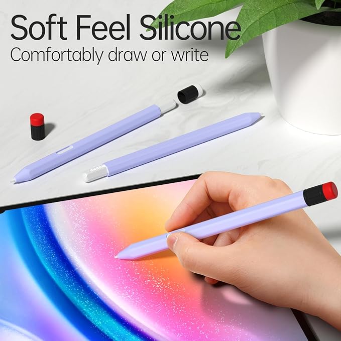 AZF Compatible with Samsung Galaxy Tab S Pen S11/S11 Ultra S Pen Case,Classic Design Silicone Protective Sleeve, Anti-Slip, Drop-Resistant Comfortable gripSupport Magnetic Charging. (Purple)