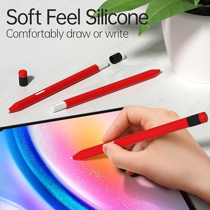 AZF Compatible with Samsung Galaxy Tab S Pen S11/S11 Ultra S Pen Case,Classic Design Silicone Protective Sleeve, Anti-Slip, Drop-Resistant Comfortable gripSupport Magnetic Charging. (Red)