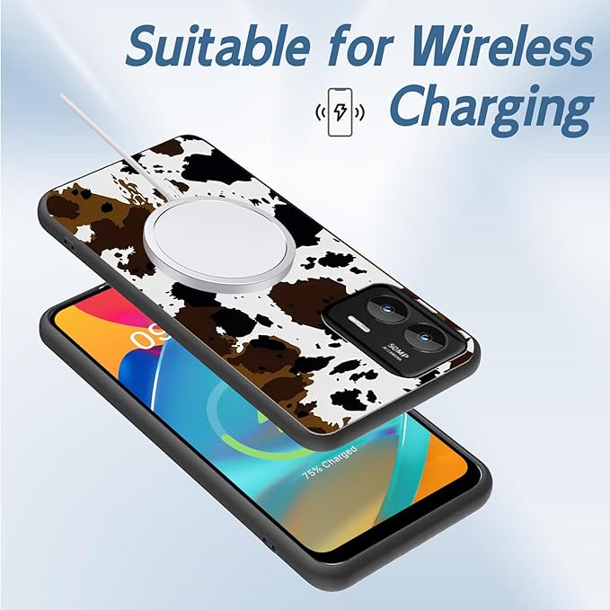 for Moto G Stylus 5G 2024 Phone Case, Soft TPU Shockproof Full Body Protection Cover 6.7" for Moto G Stylus 5G 2024, Lightweight Compatible Wireless Charging, Cow Print