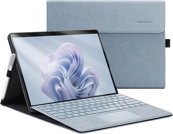 Omnpak Microsoft Surface Pro 11/10/9 Case, Lightweight Protective, Multiple Angle, Stylus Holder, Designed for Surface 11th Edition AI 2024/Pro 9 5G 13" 2022, Compatible with Type Cover Keyboard