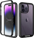 wahhle Compatible with iPhone 14 Pro Max Case, Full-Body Phone Cover with Screen Protector【Built-in, Touch Sensitive, Anti Scratch】 Upgraded Shockproof TPU Bumper Case 6.7 Inches-Black/Clear