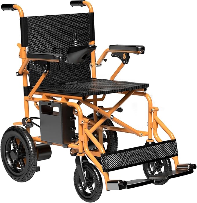Hassky Folding Electric Wheelchair for Seniors, 15+ Miles Range Powered Electric Wheelchairs for Adults All Terrain Motorized Wheelchair for Travel