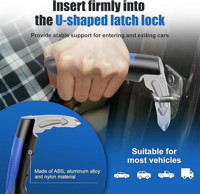 1/2/4 Pcs Car Handle Cane, Portable Car Door Latch Handle Assist, Car Handle Assist Holder for Elderly, Car Support Handle and Car Window Strap for Elderly Seniors Convenience Security (Style 06)