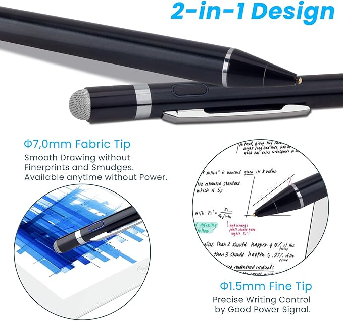 Stylus Pen for Lenovo Ideapad Flex, EDIVIA Digital Pencil with 1.5mm Ultra Fine Tip Pencil for Lenovo Ideapad Flex 3/4/5/6 11&14 Stylus, Black