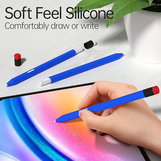 AZF Compatible with Samsung Galaxy Tab S Pen S11/S11 Ultra S Pen Case,Classic Design Silicone Protective Sleeve, Anti-Slip, Drop-Resistant Comfortable gripSupport Magnetic Charging. (Blue)