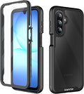 wahhle Compatible with Samsung Galaxy A17 5G Case, Built in Screen Protector Full Body Shockproof Slim Fit Bumper Protective Phone Cover for A17 4G/5G Men Women-Black/Clear