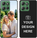 Custom Phone Case for Motorola Moto G Power 5G 2025, Design Your Personalized Photo Logo Name Phone Cover, Slim Soft TPU Lightweight Silicone Black Case, Customized Gift for Birthday Christmas