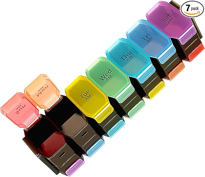 Extra Large Pill Organizer 2 Times a Day – XL Pill Box 7 Day with Big AM/PM Compartments – Fits Large Vitamins, Supplements & Gummies, for 7 or 14-Day Use, Suitable for Anyone, Medicine Organizer