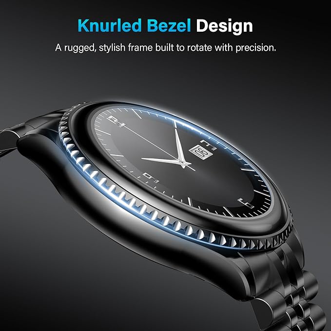 2026 Rotating Bezel Smart Watch for Men with Bluetooth Call, Heart Rate, Blood Pressure, SpO2, Sleep Monitor, Waterproof Round Watch with Encoder Knob, 1.32" AMOLED Display, Compatible Android and iOS