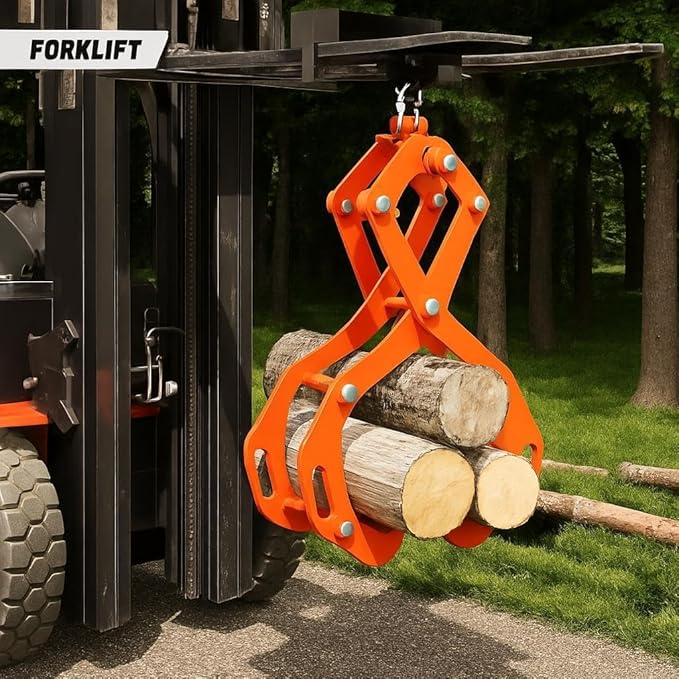 Garvee Log Tongs, 4 Claw Log Grabber Heavy Duty 3300 Lb Capacity, Eagle Claw Design Skidding Tongs Logging Tools for Tractors, Trucks, ATVs, Forklifts