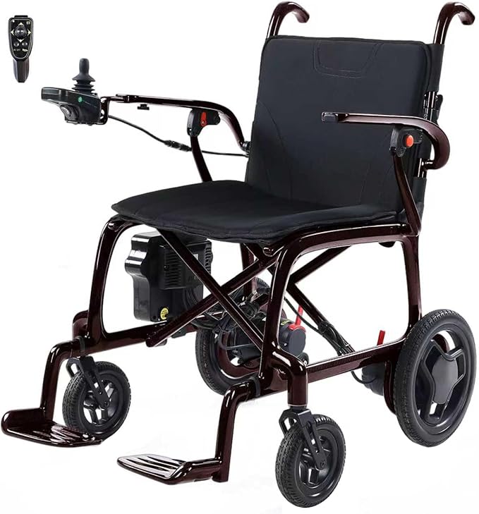 22 lbs Lightweight Carbon Fiber Electric Wheelchair with Remote Control, Foldable Motorized Power Chair for Adults, Airline Approved for Travel & Daily Use