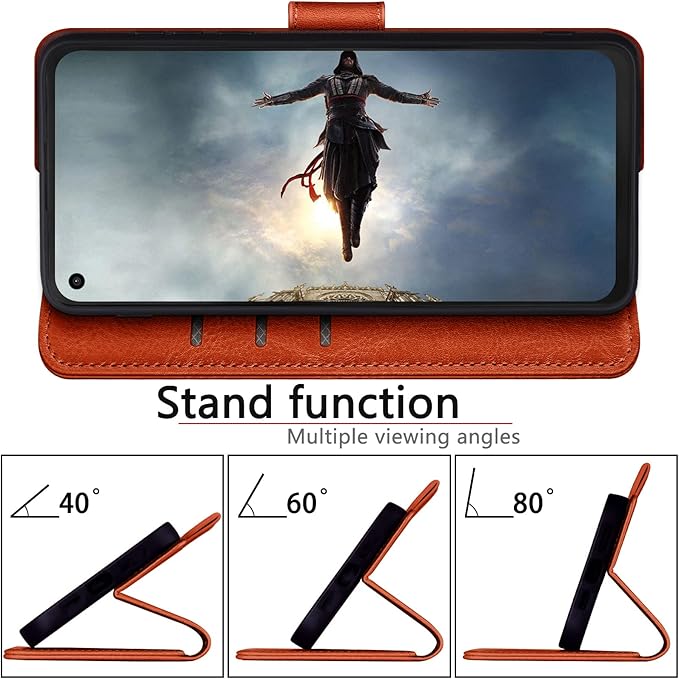 SUANPOT 【RFID Blocking for Motorola Moto G Stylus 5G (Non 2022) with Wallet case Credit Card Holder,PU Leather Flip Folio Book Phone case Cover Women Men for MotoG Stylus 5G case(Orange)