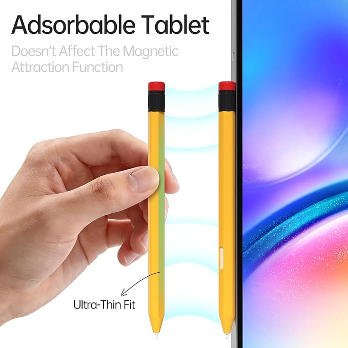 AZF Compatible with Samsung Galaxy Tab S Pen S11/S11 Ultra S Pen Case,Classic Design Silicone Protective Sleeve, Anti-Slip, Drop-Resistant Comfortable gripSupport Magnetic Charging. (Yellow)