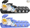 2-Pack Extra Large Weekly Pill Organizer 7-Day Travel Pill Box XL