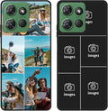 Customized Photo Case for Motorola Moto G 5G 2026 6.7 inch, Personalized Collage Design Phone Cover, Custom Picture Black Silicone Soft Slim Rubber Case, Gift for Couple Lover Bestie