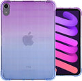 Dteck for iPad Mini 8.3 Inch (A17 Pro/6th Generation) 2024/2021 Cute Translucent Back Cover, Ultra Thin Lightweight Slim TPU Case with Reinforced Corners, Protection Shock-absorbing Shell, Purple Blue