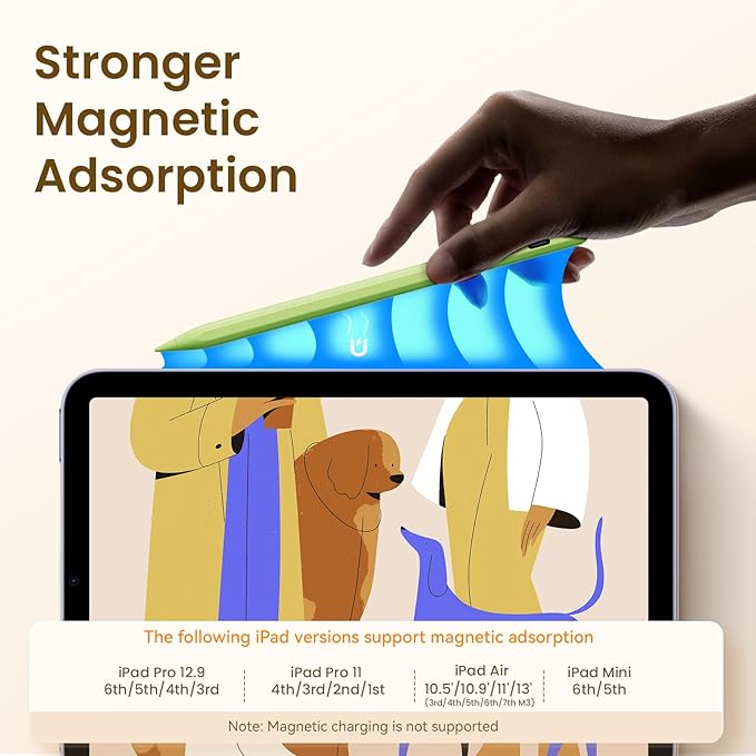Hastraith Stylus Pen for iPad(2018-2026)-13 Mins Fast Charge with Tilt Sensitivity & Palm Rejection for iPad 11/10/9/8/7/6th Gen, Air 5/4/3/M4/M3/M2, Pro 13"/12.9"/11"/M4, Mini 7/6/5th, Green