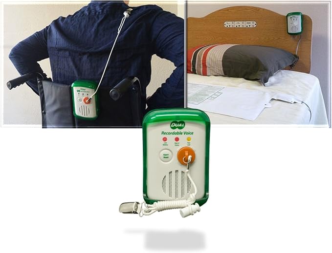 Smart Caregiver & Liberty Fall Prevention Alarm Monitor - with Wander Prevention Cord and Two Recordable Voice Prompts (Chair Pad - 10x15 inches)