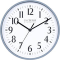 La Crosse Clock 404-3025GB 10 Inch Gray Blue Basics Analog Quartz Wall Clock