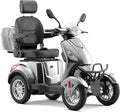 Super Large Electric 4 Wheel Mobility Scooters, Heavy Duty 800W Wheelchair Device, 25 Miles Long Range, All Terrain Mobility Scooter，Speed Adjust, Remote Key,Receive Ready to Ride (Silver)