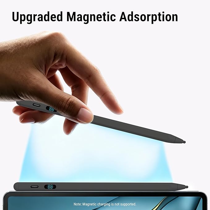 Stylus Pen for iPad & iPhone, Smartphone, Dual OS Active Pencil with LED Display, Universal X3 Stylus with Tilt Sensitivity, Compatible with Android Tablet Xiaomi HP Lenovo Pad Galaxy Tab