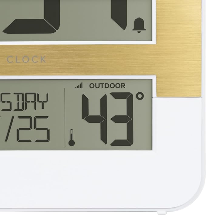 La Crosse Technology L73859 Two-Tone Atomic Digital Clock with Temperature