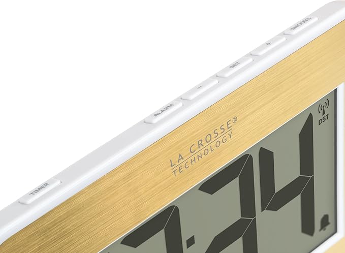 La Crosse Technology L73859 Two-Tone Atomic Digital Clock with Temperature