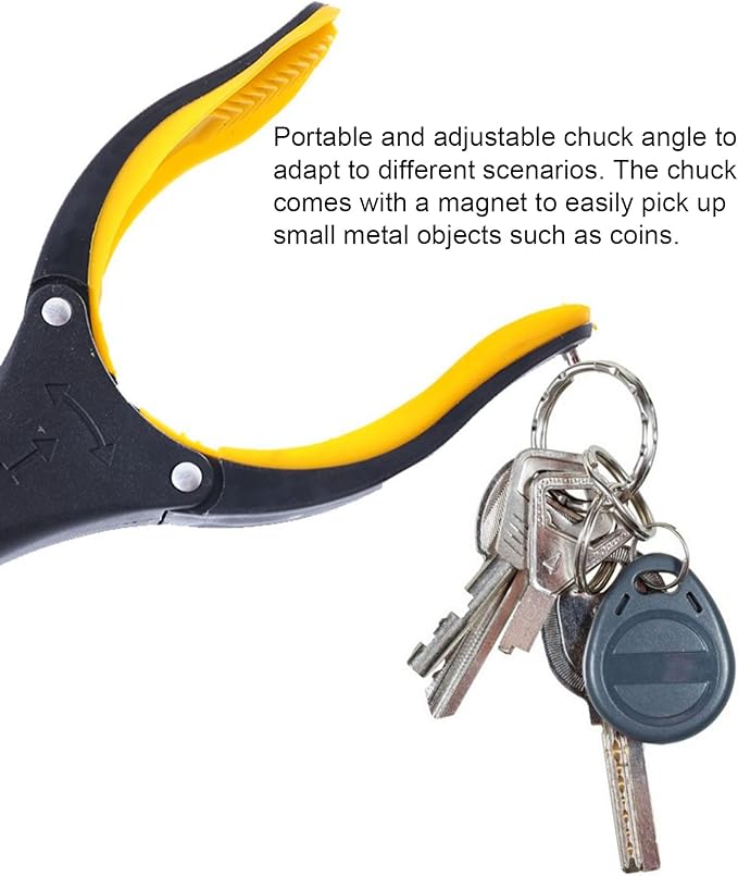 2-Pack Grabber Reacher Tool, 32" Foldable Reacher Grabber Pickup Tool with 360° Rotating Jaw & Magnet, Trash Picker Upper Grabber, Lightweight Grabbers,B