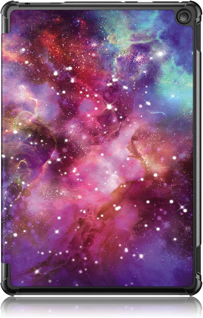 Case for Amazon Fire HD 10 Tablet 10.1" Inch Display (13th Generation, 2023 Released) - Lightweight Tri-fold Stand Cover Case + 1 Screen Protector and 1 Stylus (Galaxy)