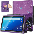 TiMOVO Universal Case for 10.1 Inch Android Tablet with Pen Loop, Lightweight Folding Stand Cover with Hand Strap for All 9.6"-11" Touchscreen Tablet, Butterfly & Starry Sky