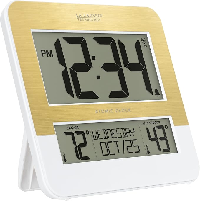 La Crosse Technology L73859 Two-Tone Atomic Digital Clock with Temperature