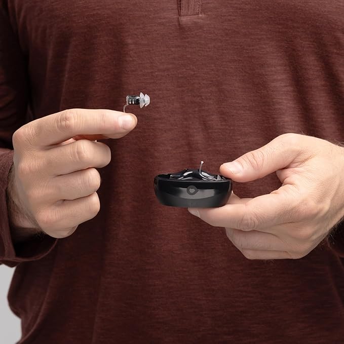 EARGO SE Self-Fitting FDA-Cleared OTC Hearing Aids Virtually Invisible Rechargeable for Seniors