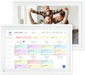 10.1 Inch WiFi Digital Calendar, Smart Touchscreen Interactive Display for Family Schedules Chore Chart, Meal Planner, To Do List, Smart Sync Switchable Digital Photo Frame Desk-Standing
