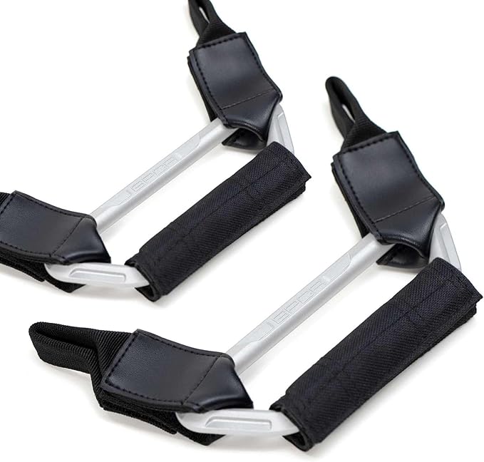 GPCA BackGrip X Heavy-Duty Headrest Grab Handle for Lifted Trucks & Jeeps, Rear Seat Entry Assist for Seniors & Kids, Fits Vehicles with Pole-Style Headrests (Up to 16mm), Easy Install (2PC- White)