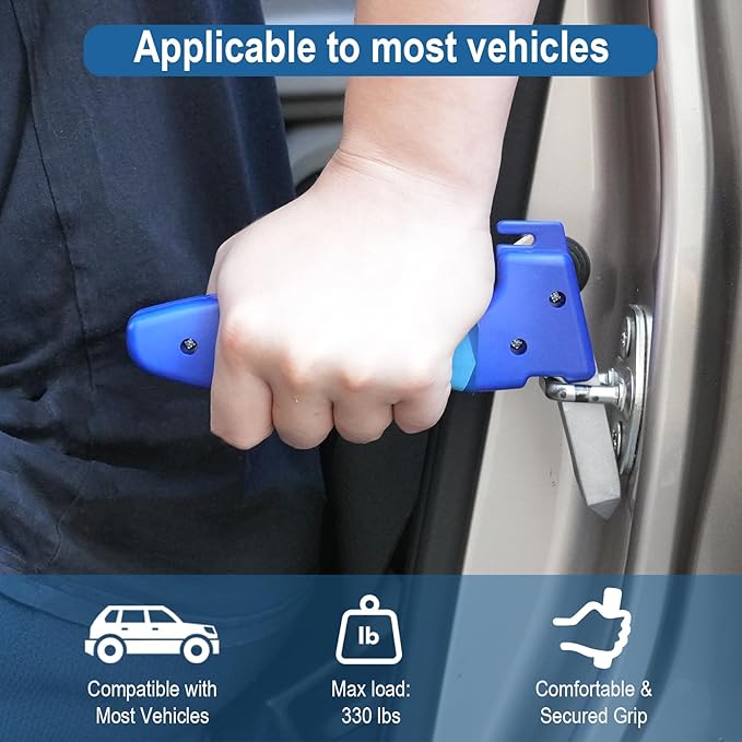 2 Pack Car Door Handle for Elderly,Portable Vehicle Support Car Cane,3 in 1 Car Handle Assist,Auto Cane Car Grab Handle to Get Out of Car for Seniors and Handicapped,Supports Up to 330 Pounds
