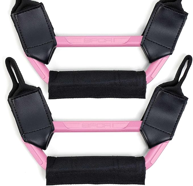 GPCA BackGrip X Heavy-Duty Headrest Grab Handle for Lifted Trucks & Jeeps Rear Seat, Entry Assist for Seniors & Kids, Fits Vehicles with Pole-Style Headrests (Up to 16mm) Easy Install (2PC - Pink)